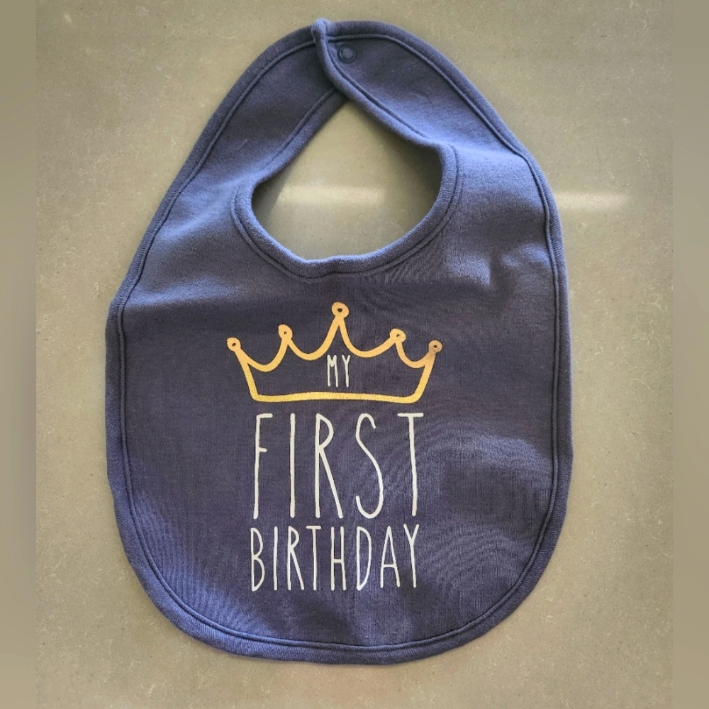 NWOT Carter's First Birthday Teething Bib